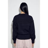 ダブルジップビッグカラーニット | AZUL BY MOUSSY | 詳細画像18 
