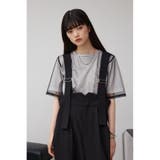 リネンライクワイドハイウエストサロペット | AZUL BY MOUSSY | 詳細画像15