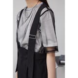 リネンライクワイドハイウエストサロペット | AZUL BY MOUSSY | 詳細画像23