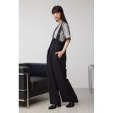 リネンライクワイドハイウエストサロペット | AZUL BY MOUSSY | 詳細画像16