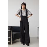 リネンライクワイドハイウエストサロペット | AZUL BY MOUSSY | 詳細画像17