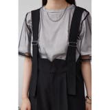 リネンライクワイドハイウエストサロペット | AZUL BY MOUSSY | 詳細画像21