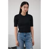 ハーフスリーブクルーネックリブトップス | AZUL BY MOUSSY | 詳細画像29