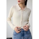 IVOY3 | レースアップポロカラーニット | AZUL BY MOUSSY