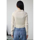 レースアップポロカラーニット | AZUL BY MOUSSY | 詳細画像6