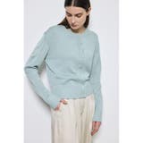 L/BLU1 | リネンタッチクルーネックニットカーディガン | AZUL BY MOUSSY