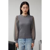 袖シアー長袖リブトップス | AZUL BY MOUSSY | 詳細画像29 