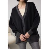 BLK | ラメバイカラーニットカーディガン | AZUL BY MOUSSY