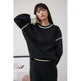 配色クルーネックニットトップス | AZUL BY MOUSSY | 詳細画像2
