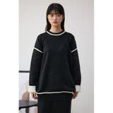 配色クルーネックニットトップス | AZUL BY MOUSSY | 詳細画像5