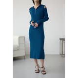 BLU | ショルダースリットリブニットワンピース | AZUL BY MOUSSY