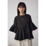 BLK | タックスリーブ半袖デザインカットトップス | AZUL BY MOUSSY