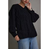 シェニールケーブルVネックニットトップス | AZUL BY MOUSSY | 詳細画像11 