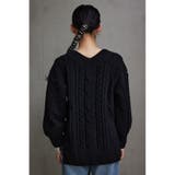 シェニールケーブルVネックニットトップス | AZUL BY MOUSSY | 詳細画像17 
