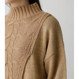 ASYMMETRY CABLE KNIT TOPS | AZUL BY MOUSSY | 詳細画像29 
