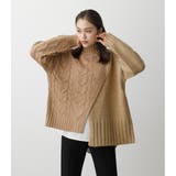 ASYMMETRY CABLE KNIT TOPS | AZUL BY MOUSSY | 詳細画像21 