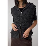 GRY | ZIPフーディループニットベスト | AZUL BY MOUSSY