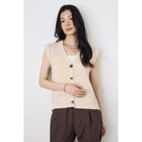 テープヤーンニットジレ | AZUL BY MOUSSY | 詳細画像1 