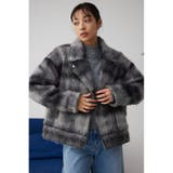 シャギーチェックライダースジャケット | AZUL BY MOUSSY | 詳細画像2