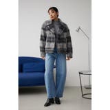 シャギーチェックライダースジャケット | AZUL BY MOUSSY | 詳細画像3