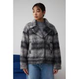 シャギーチェックライダースジャケット | AZUL BY MOUSSY | 詳細画像4