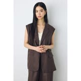 リネンブレンドテーラードベスト | AZUL BY MOUSSY | 詳細画像13 