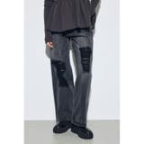 L/BLK1 | AZUL DENIM レースワイドデニム | AZUL BY MOUSSY