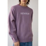 L/PUR1 | ロゴジャガードニット | AZUL BY MOUSSY