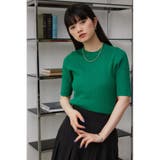 ハーフスリーブクルーネックリブトップス | AZUL BY MOUSSY | 詳細画像36