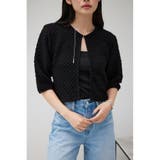 BLK | ポップコーンカットカーディガン | AZUL BY MOUSSY