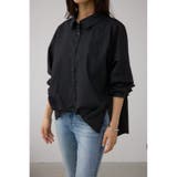 BLK | タックヘム長袖コクーンシャツ | AZUL BY MOUSSY