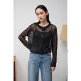 シアークルーネックボタンカーディガン | AZUL BY MOUSSY | 詳細画像13