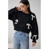リボンモチーフニット | AZUL BY MOUSSY | 詳細画像3 