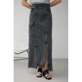 ケミカルウォッシュロングカーゴスカート | AZUL BY MOUSSY | 詳細画像2 