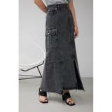 BLK | ケミカルウォッシュロングカーゴスカート | AZUL BY MOUSSY