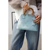 L/BLU1 | モノグラムエンボスダブルジッパーバッグ | AZUL BY MOUSSY