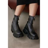 BLK | FRONT ZIP SHORT BOOTS | AZUL BY MOUSSY