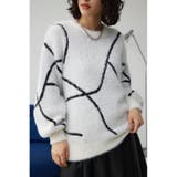 ニュアンスライン柄ニット | AZUL BY MOUSSY | 詳細画像1 