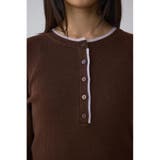 格上げ ヘンリーネックデザインニットトップス | AZUL BY MOUSSY | 詳細画像17