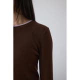 格上げ ヘンリーネックデザインニットトップス | AZUL BY MOUSSY | 詳細画像18