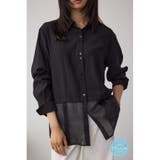 BLK | C/T冷感 切替シアーデザインシャツ | AZUL BY MOUSSY