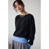 柄BLK5 | バイカラードルマンニットプルオーバー | AZUL BY MOUSSY