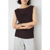 リネンライク畔編みノースリーブニットトップス | AZUL BY MOUSSY | 詳細画像14 