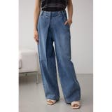 BLU | AZUL DENIM フロントタックワイドデニム | AZUL BY MOUSSY