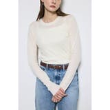 シアー素材ロングTシャツ | AZUL BY MOUSSY | 詳細画像1 