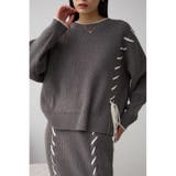 GRY | ステッチデザインニットトップス | AZUL BY MOUSSY