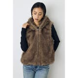 BRN | ミックスフードファーベスト | AZUL BY MOUSSY