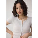 IVOY3 | Wジップショートスリーブ配色リブプルオーバー | AZUL BY MOUSSY
