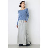 ジップデザイン裏毛ロングスカート | AZUL BY MOUSSY | 詳細画像16