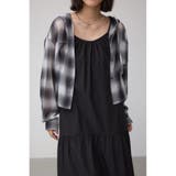 シアーチェックフードシャツ | AZUL BY MOUSSY | 詳細画像1 